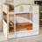 House Guardrail Bunk Bed Featuring Storage Shelves and Drawers-1268499309