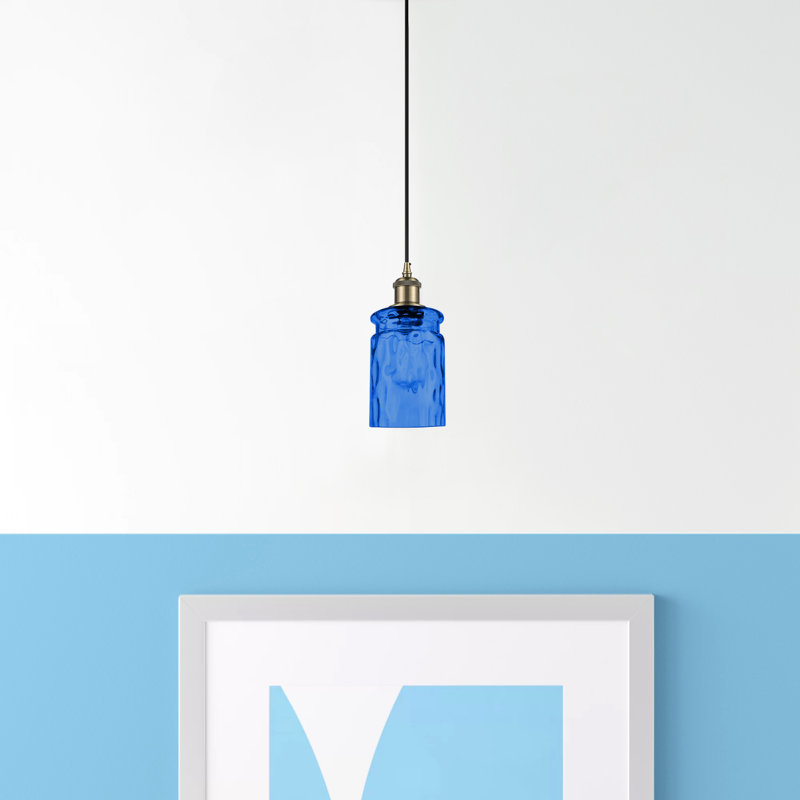 Luminaire suspendu en pot 1 lumière Valencia, DEL, Verre limpide