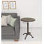 Table d'appoint à hauteur réglable élégante 18 po avec base en métal Elegant Beige-1722019619