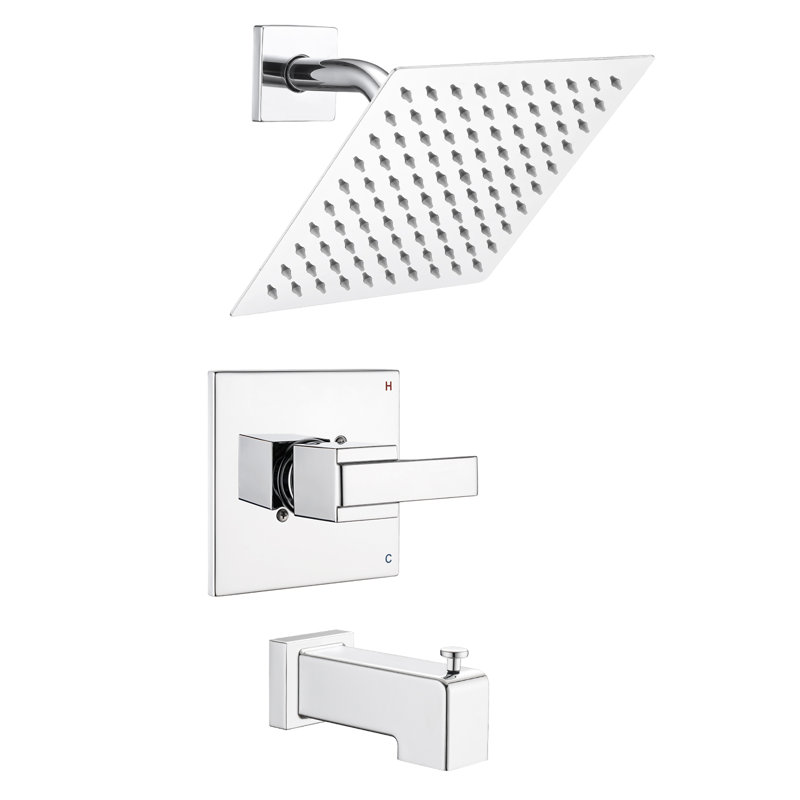 Ensemble de garniture de robinet de douche à pluie haute pression 8 "pour la série Delta 13/14, Chrome