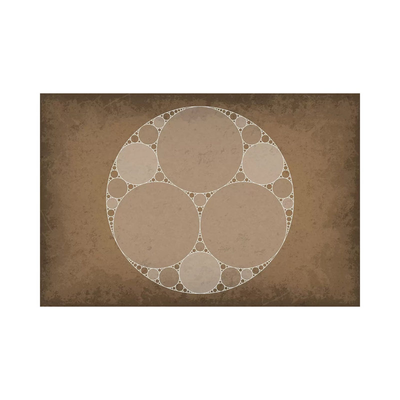 Apollonian Gasket Fractal - Wrapped Canvas Painting, 20.32 cm H x 30.48 cm W