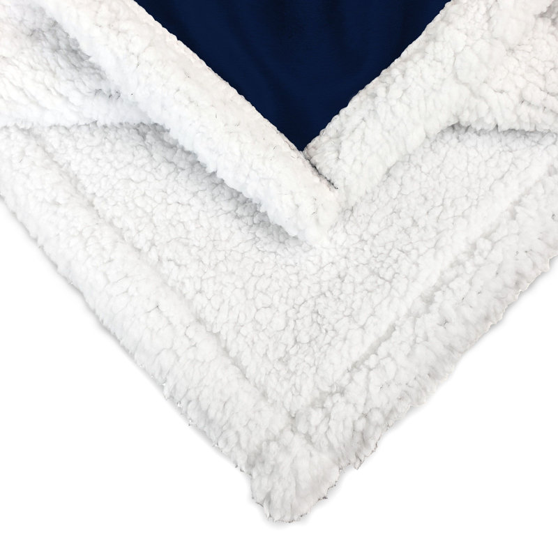 Plaid et couvertures sous licence officielle NCAA Penn State Nittany Lions - 127 cm x 152 cm avec revers en fausse fourrure de mouton