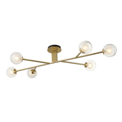 Stets 1-Light 25cm Semi Flush Mount