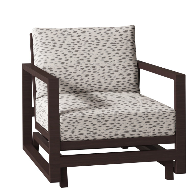 Avondale Patio Lounge Chair with Cushions, Cabana Stripe Midnight, Avondale Aluminum #60 Oak, No Welt