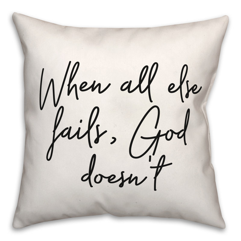 Collection de typographie noir et blanc «When as Else Fails», Dieu ne jette pas