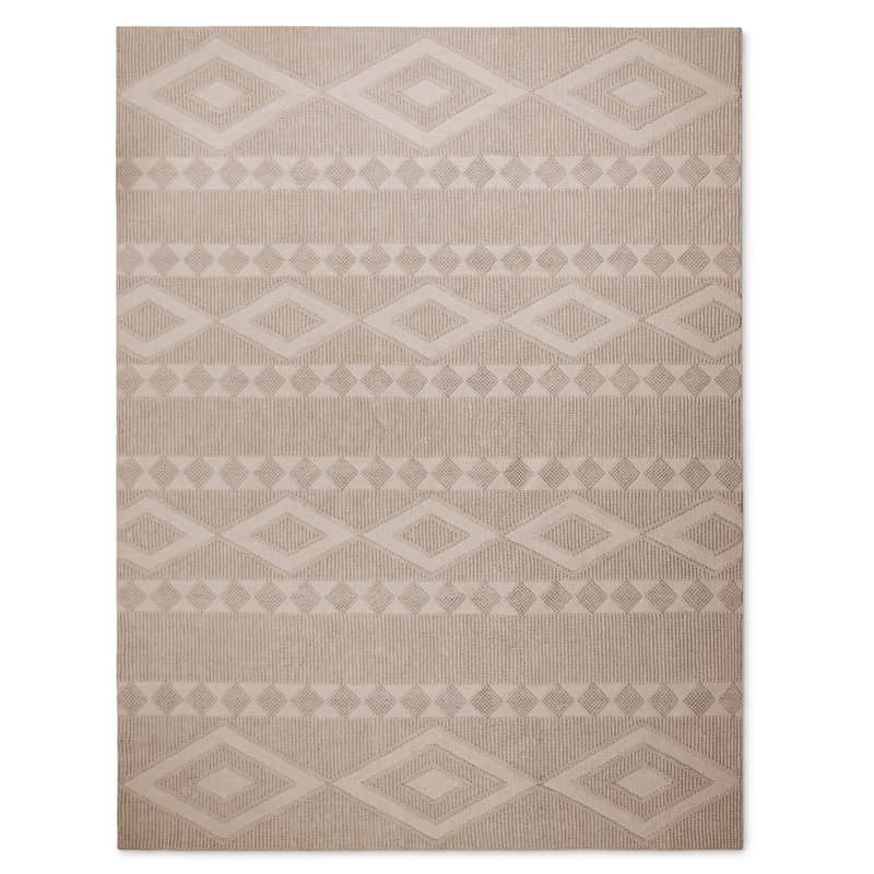 Romari Geometric Area Rug in Beige