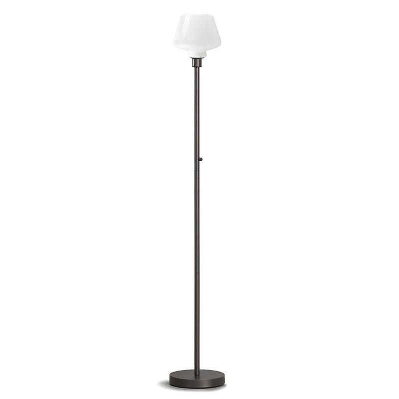 Ericdaniel 71'' Torchiere Floor Lamp, White, Dark Bronze
