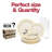 Ivory with Gold Edge Rim Plastic Wedding Value Set - 120 Settings