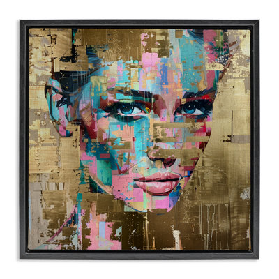  Glam & Gold Hues Portrait Framed Floater Canvas Wall Art by Svetlana Aleynikova