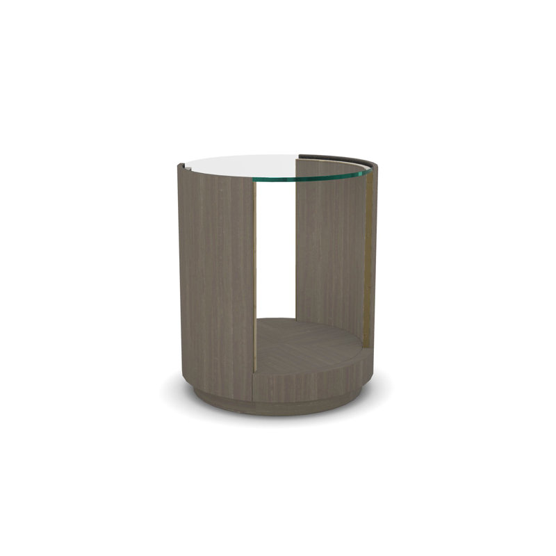 Axis III Round Lamp Table, Hampton