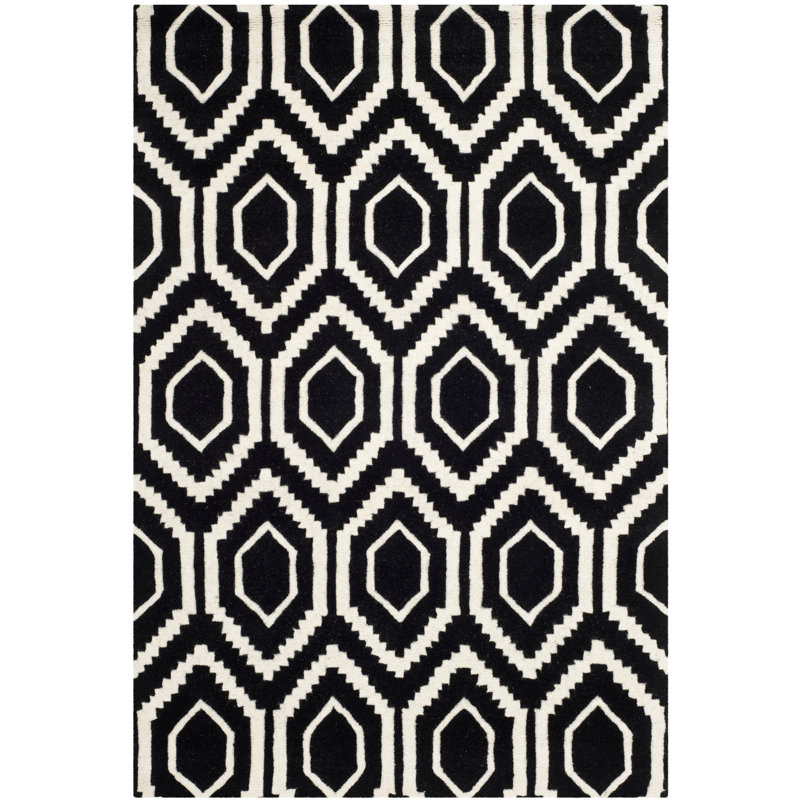 Tapis en laine touffeté à la main Deedie, Rectangle 2 pi x 3 pi