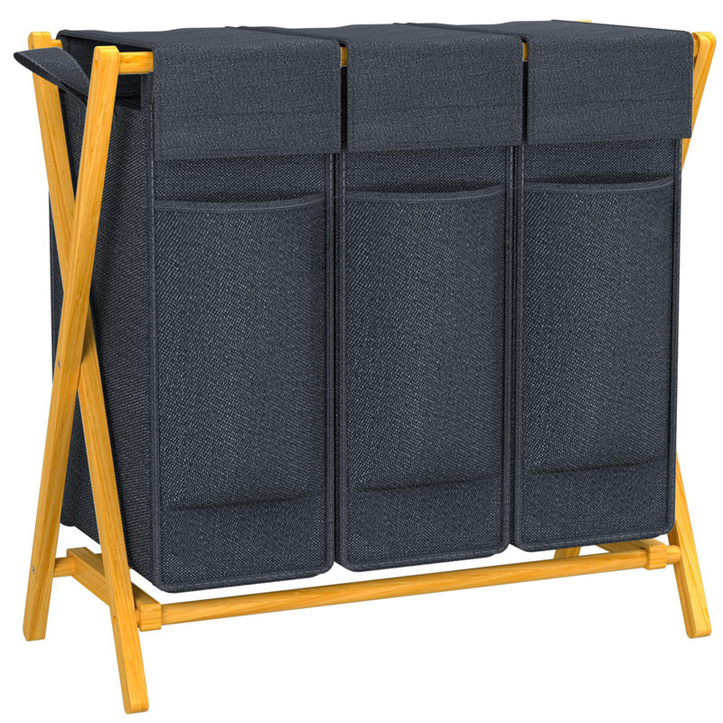Laundry Sorter, Grey/Brown