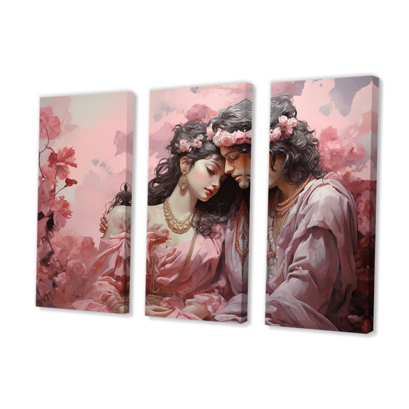 «Hinduism Radhas Flower Goddess Of Love», ensemble d'art mural sur toile, H 40 po x l 60 po