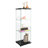 Modern Glass Display Cabinet With LED Lights, Quick-Assembly Antique Cabinet, Tempered Glass Bookshelf, Suitable For Living Room And Bedrooms, 1-Door 3-Shelf-2051542433