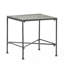 Table de patio en fer noir brossé noir, P 16,50 po x l 16,75 po, H 16 po, complète l'espace de vie extérieur avec chaises et tables basses, table de bout à assembler requise, nécessaire