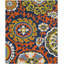 Tapis bleu clair / orange tissé à la main Columbus-17596711