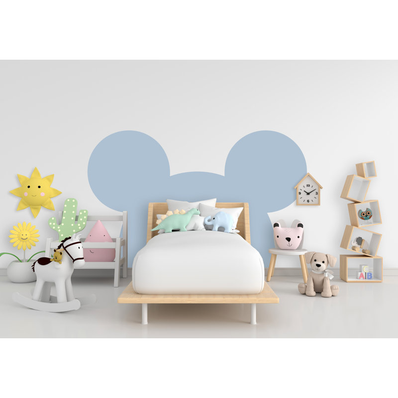Grand bloc de couleurs de tête de lit oreilles de souris, autocollant mural Boho, autocollant de tête de lit, autocollant de tête de lit, décoration murale pour chambre de bébé