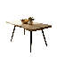 Calantha Metal Base Dining Table-133181476