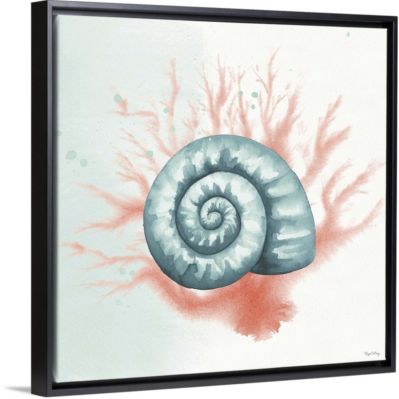 Splash I, art mural sur toile, Cadre noir, H 26 po x l 26 po x P 2 po