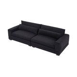 Mid-Century Modern 4-Seater Upholstered Sofa Couch for Living Room Bedroom Apartment and Home Office