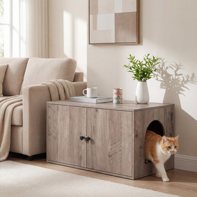 Cat Litter Box Enclosure，Hidden Litter Box Furniture