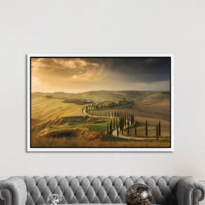 Tuscany by Daniel Kordan - Print on Canvas, 66.04 cm H x 45.72 cm W, White Framed