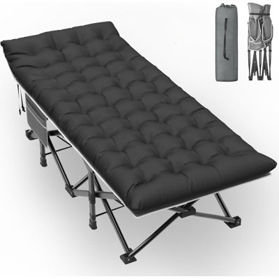 Lit de camp surdimensionné pliable très grand L 79 po x l 32 po x H 19 po avec matelas et sac de transport