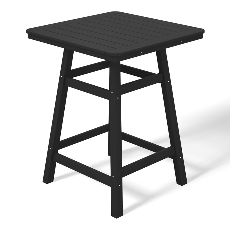 Table de bar extérieure carrée L 30,8 po x l 30,8 po Laguna, Noir