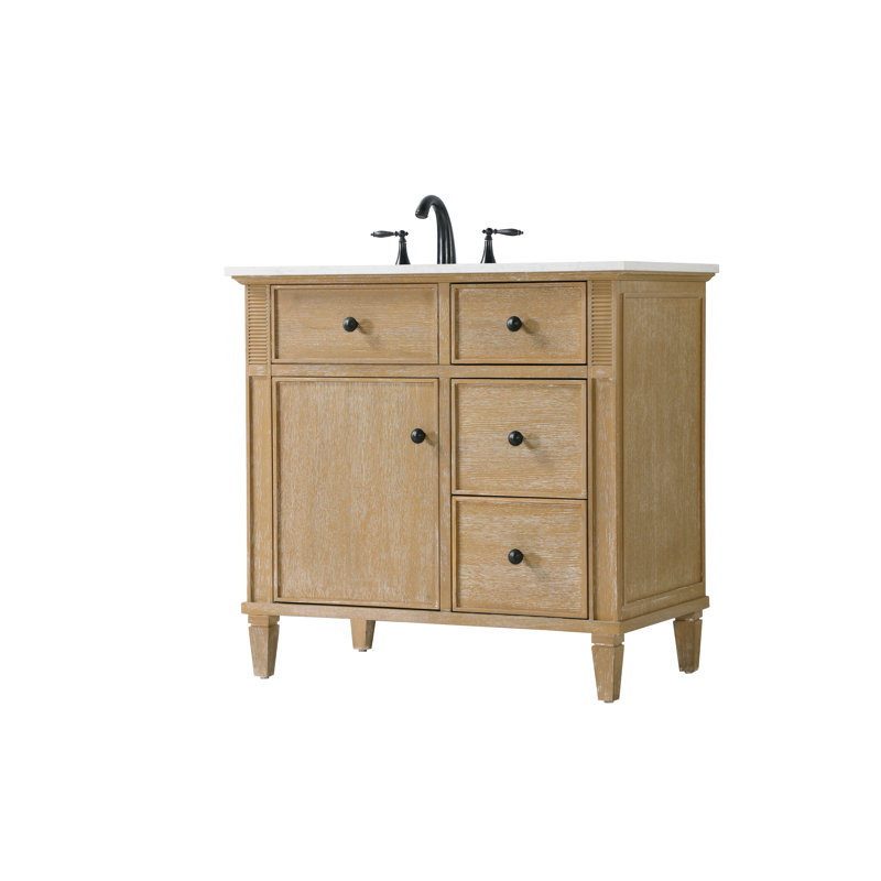 36" Bordeaux Bathroom Vanity, Antique Oak
