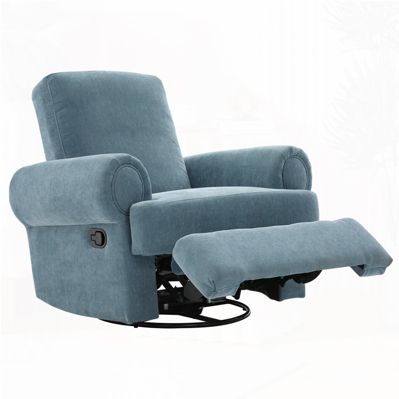 Fauteuil inclinable manuel à bascule pivotant avec dossier réglable, fauteuil rembourré pour le salon, la chambre à coucher et la chambre de bébé