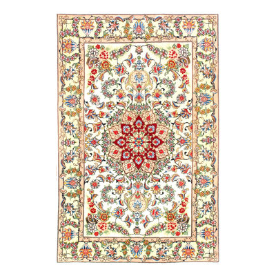 One-of-a-Kind Rectangle 3'4" x 5' Hand Knotted Area Rug