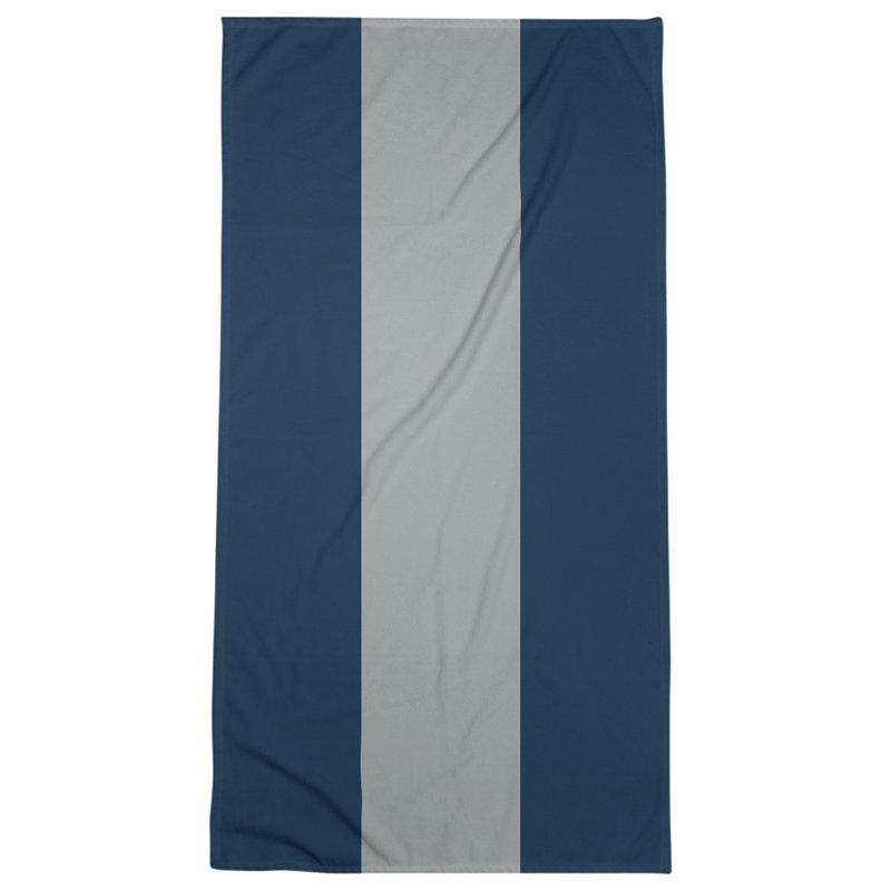 Bath Towel, Prussian Blue/Gray Middle