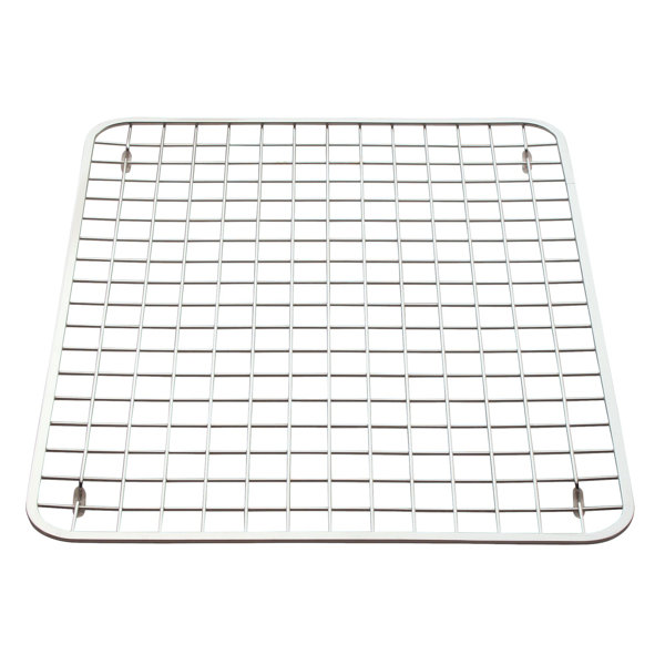 2 PC Protective Kitchen Sink Mat Dish Rack Cushion Drainer Pad White 11 x 12
