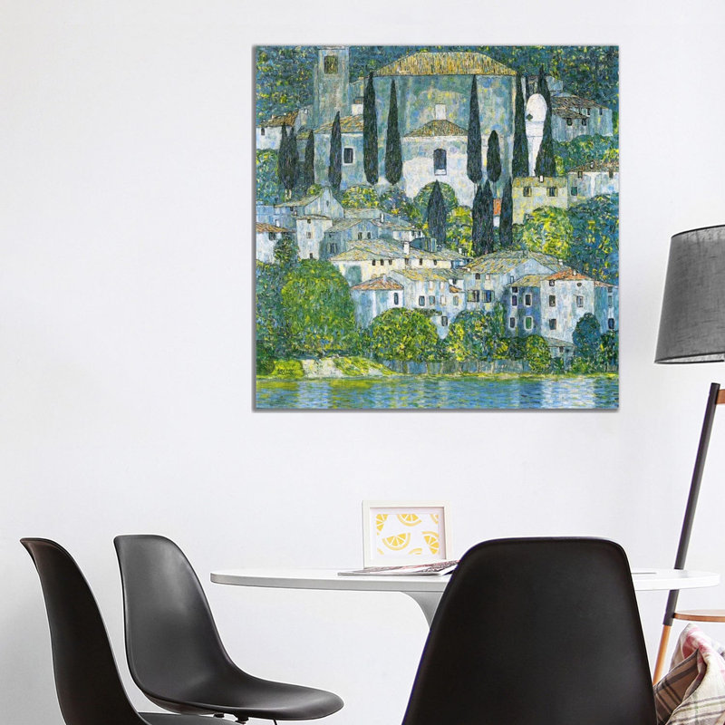 Kirche In Cassone (Church In Cassone) by Gustav Klimt - Wrapped Canvas Print, 93.98 cm H x 93.98 cm W x 3.175 cm D