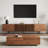 Ahijah 70.87 Inch Modern Walnut TV Stand for 75 Inch TV Slatted Media Console Entertainment Center with 4 Doors and Metal Legs-153065380