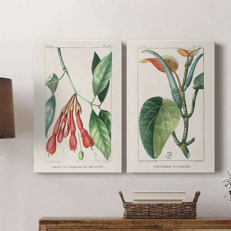 Toile tendue avec châssis Turpin Tropical Botanicals I-Premium - prête à être accrochée, H 60 po x l 40 po