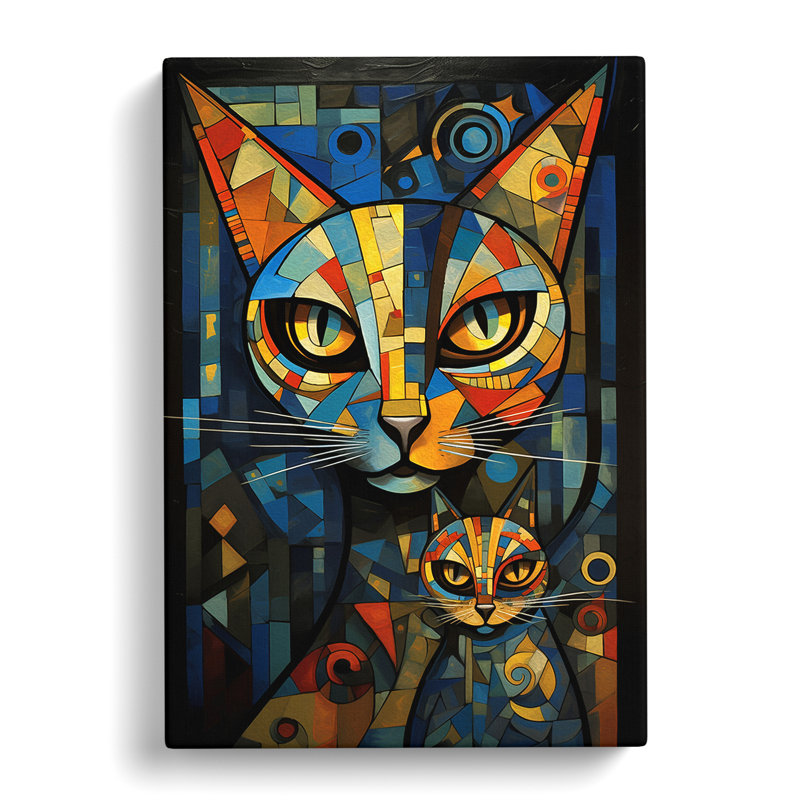 Egyptian Cat Dadaism Art - Print, 60cm H x 40cm W x 3cm D