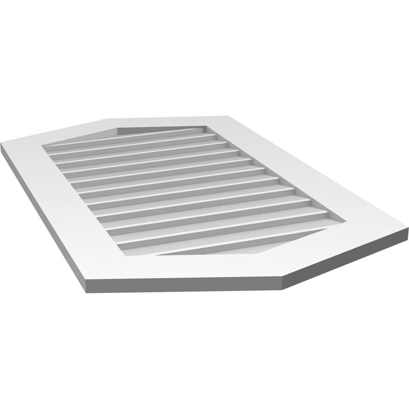 Ventilé vertical à pignon vertical 4/12 po, H 40 po x l 24 po x P 1 po