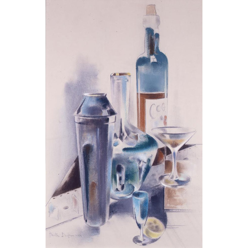 «Hospitality» par Preston Dickinson - Art mural sur toile tendue avec châssis, H 24 po x l 17 po