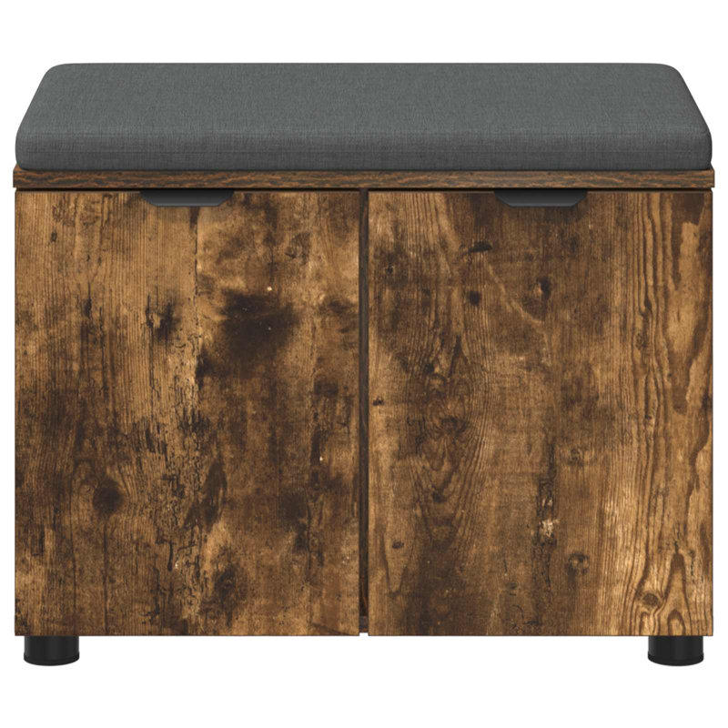 Storage Bench, 46cm H x 60cm W x 38cm D, Smoked Oak