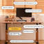 Bureau réglable électrique 70,87 po-130093075