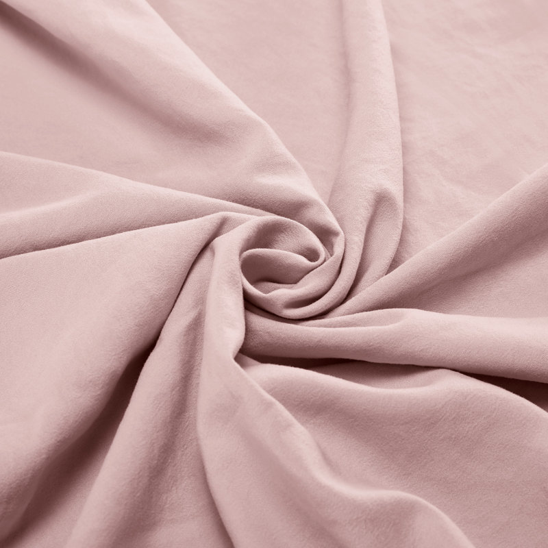 Ensemble de housse de couette en microfibre Trona, Housse de couette pour très grand lit et 2 très , Rose délavé