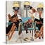 Cowboy Asleep In Beauty Salon - Wrapped Canvas Painting-1505231923