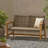 HAMPTON WOOD + WICKER LOVESEAT