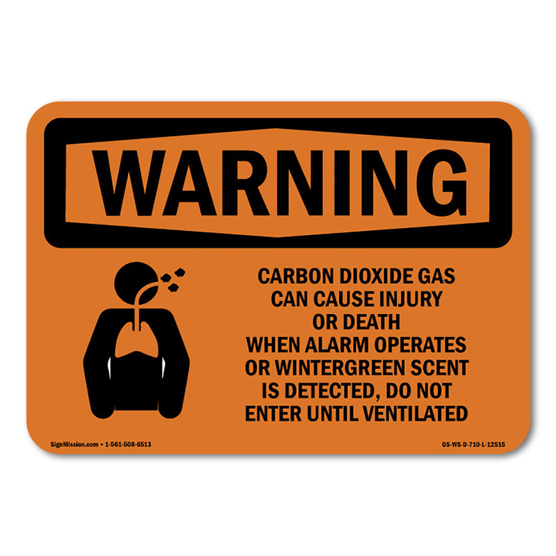 Enseigne en aluminium au gaz carbonique 14 po x 10 po