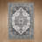 Oriental Neutral Dark Gray Machine Washable Non-Slip Indoor Runner Rug-1753064375