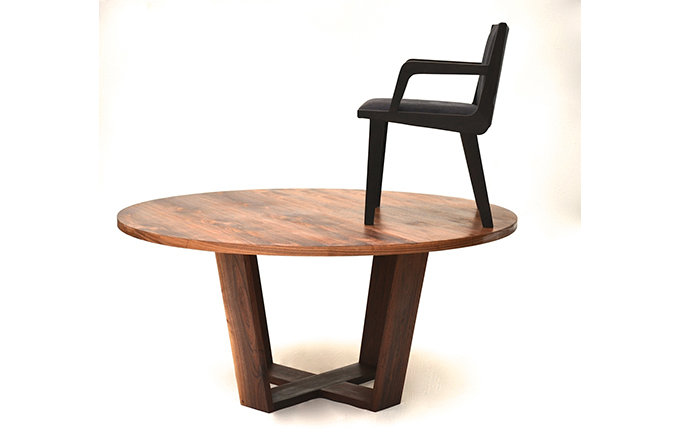 Rasucci Round Dining Table, Ebony