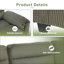 Canapé modulaire rembourré en velours côtelé 8 pièces 8 pièces, accoudoir à plateau-coussin-105785990