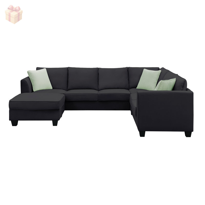 Canapé et canapé-lit moderne en mousse à haute densité et revêtement en polyester, parfait pour une assise et un sommeil confortables