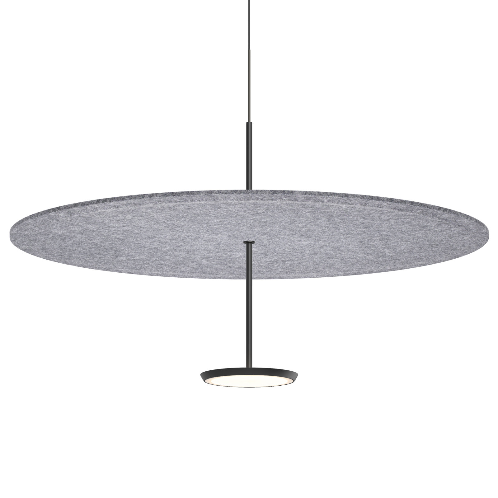Sky Sound Single Light Pendant, Anthracite, 17.5" H x 17.5" W x 17.5" D, Black